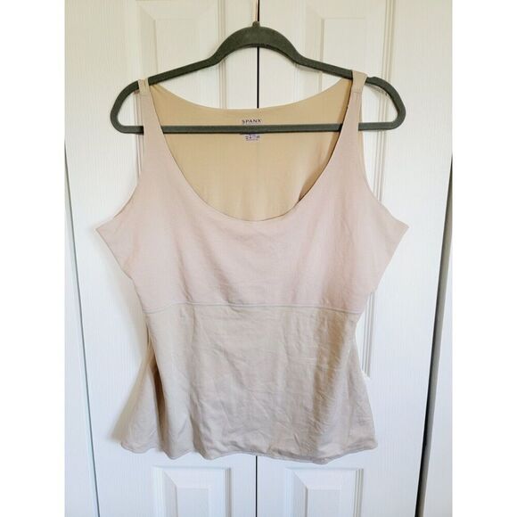 Spanx 3X Hide + Sleek Cami Shaper Beige Nude Tank Top Women's Size 3X - Picture 1 of 5
